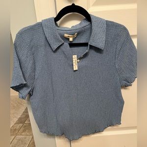 NWT Madewell collar shirt- light blue L